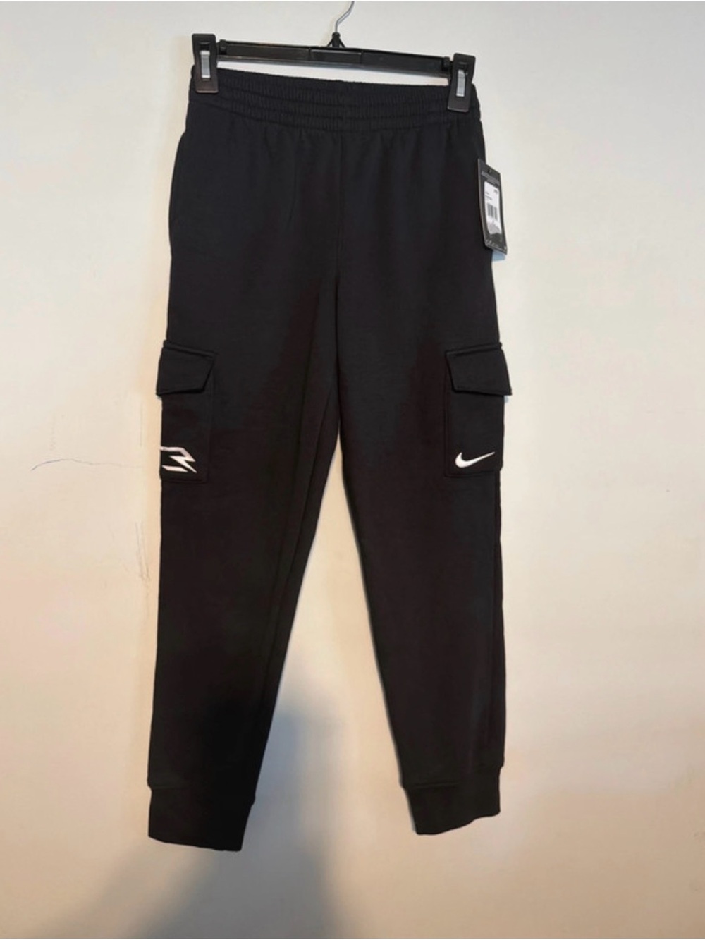 Nike Black Kids Cargo Joggers with Logo NWT